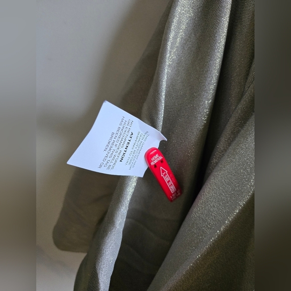 IEENA FOR MAC DUGGAL, Black & Gold One Shoulder A-Line Dress, Size 4, NWT! - Picture 8 of 14